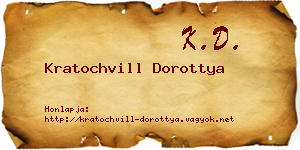 Kratochvill Dorottya névjegykártya